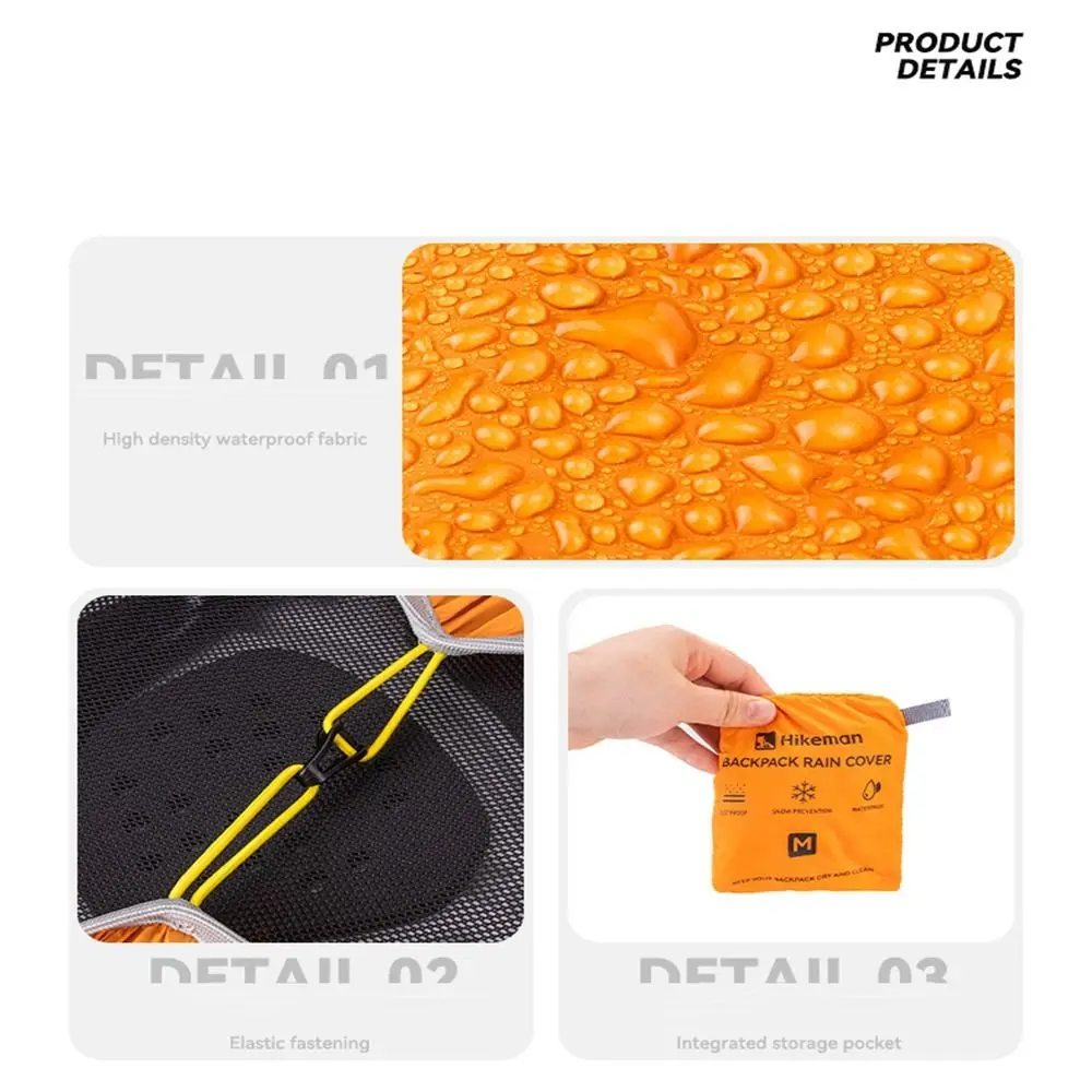 

Dust-proof Mountaineering Backpack Rain Cover Nylon Fabric 5 Colors Schoolbag Waterproof Rain Cap 2 Sizes Bag Cover