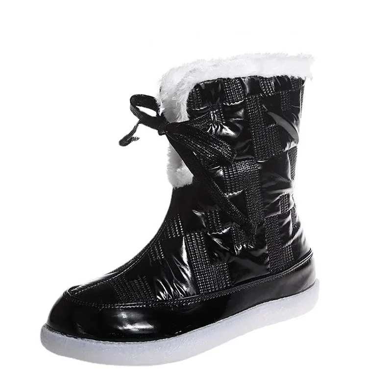 Winter trend plus size silver snow boots women\'s warm shoes short boots women autumn and winter  Женские сапоги2024