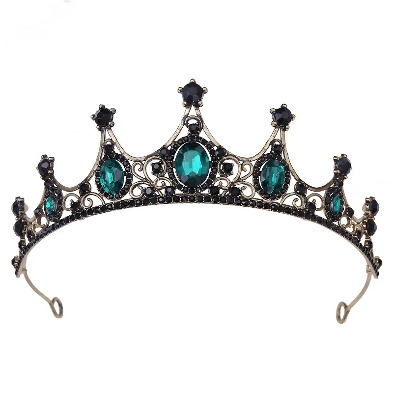 vintage-black-droplet-diamond-alloy-crown-bridal-headwear-wedding-birthday-banquet-party-hair-accessories-crown