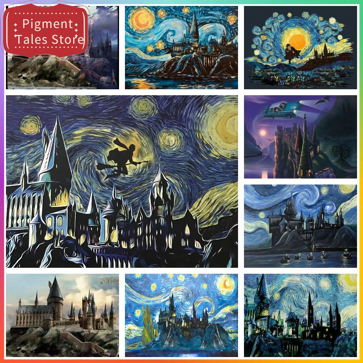 1pc frameless Oil Painting By Numbers Harries Potter Witchcraft and Wizardry Acrylic Paint By numbers For Adults aesthetic decor