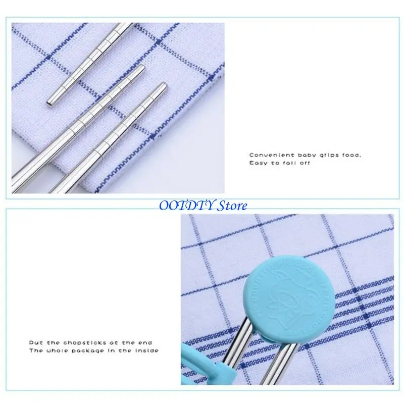 367A Kids Children Training Chopsticks Learning Sticks Helper Reusable Tableware for Child Beginners Learner Gifts