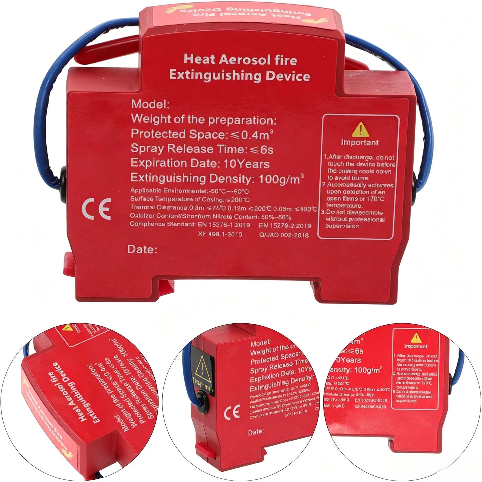 1Pcs 미니 화재 진압 장치, 배전 캐비닛용 자동 소 - Fire Extinguisher Small 리뷰 및 가격