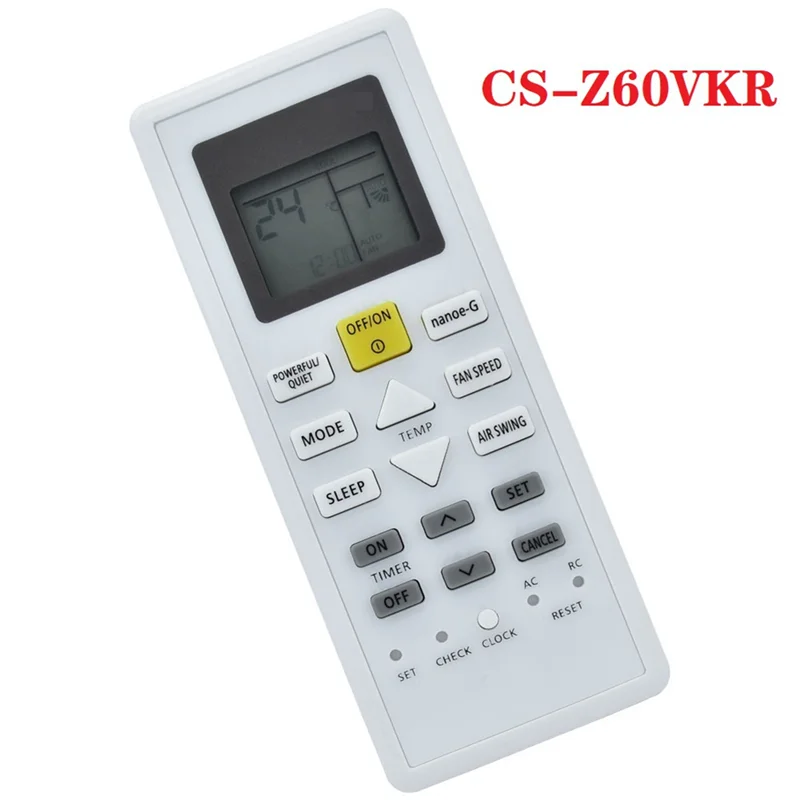 A57G-CS-Z60VKR Air Conditioner Remote Control for Panasonic Air Conditioner CZ-Z60VKR CU-Z20VKR Remote Control Replacement