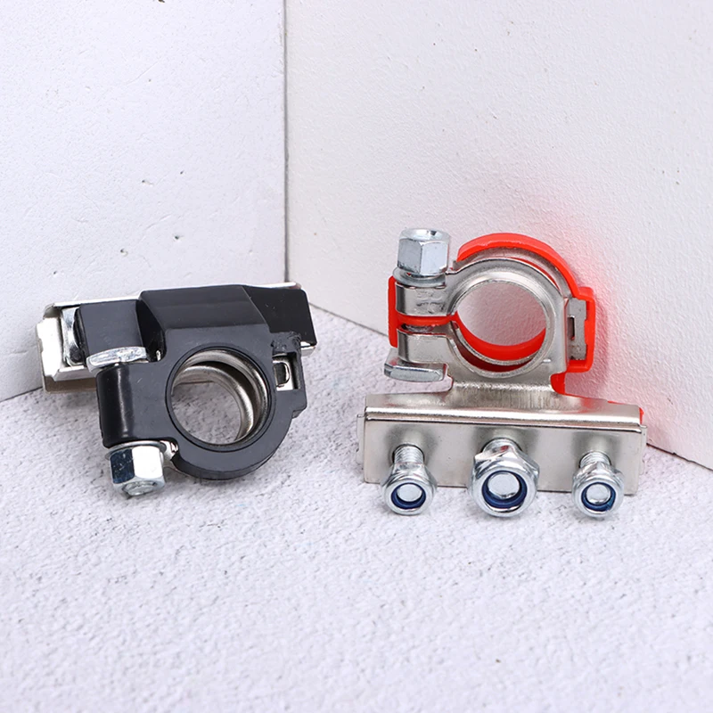 New 1Pair 12V Automotive Car Top Post Battery Terminals Wire Cable Clamp Terminal Connectors Car Accessories