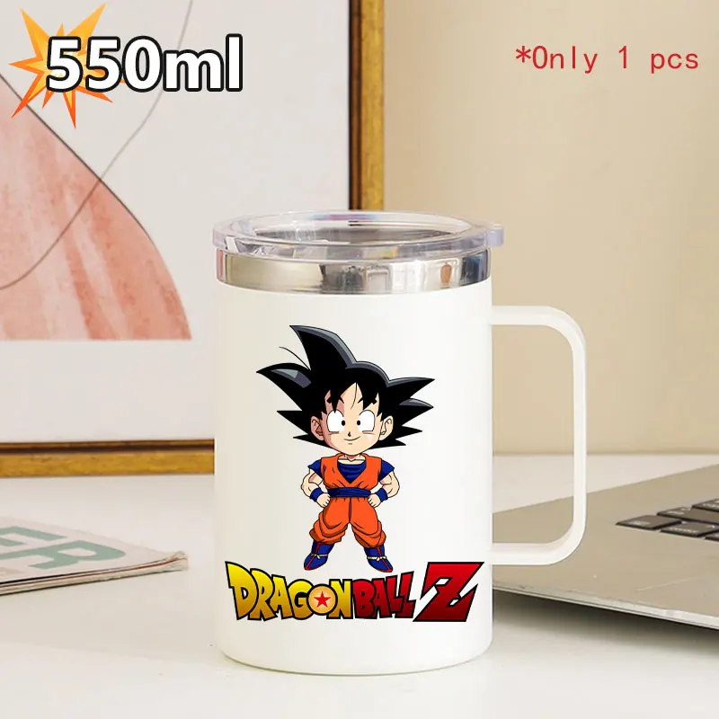 لعبة دراغون بول كوب من الفولاذ المقاوم للصدأ معزول مع مقبض طبقة مزدوجة عزل كارتون بيجيتا كاكاروتو كوب قهوة مكتب #3