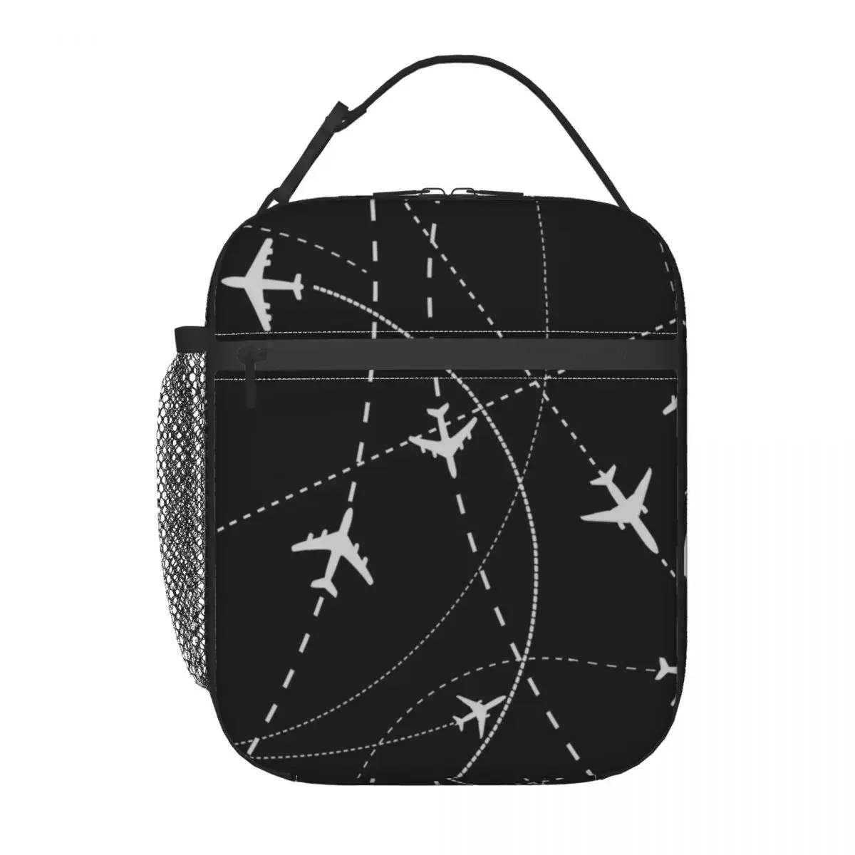 Pilot Aircraft Night Flight Routes Portable Lunch Box Leakproof Air Traffic Controllers Cooler Thermal Food Insulated Lunch Bag