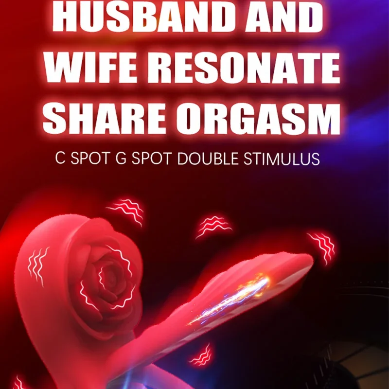 Rose Penis Cock Ring Vibrator Powerful Penis Sleeve Sucking Stimulator G-spot Female Nipple Clitoral Massager Sex Toy for Couple