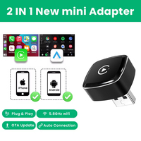 Ultra Mini 2in1 Wireless CarPlay Adapter Wireless Android Auto AI Smart Box Intelligent Systems for Wired CarPlay Car