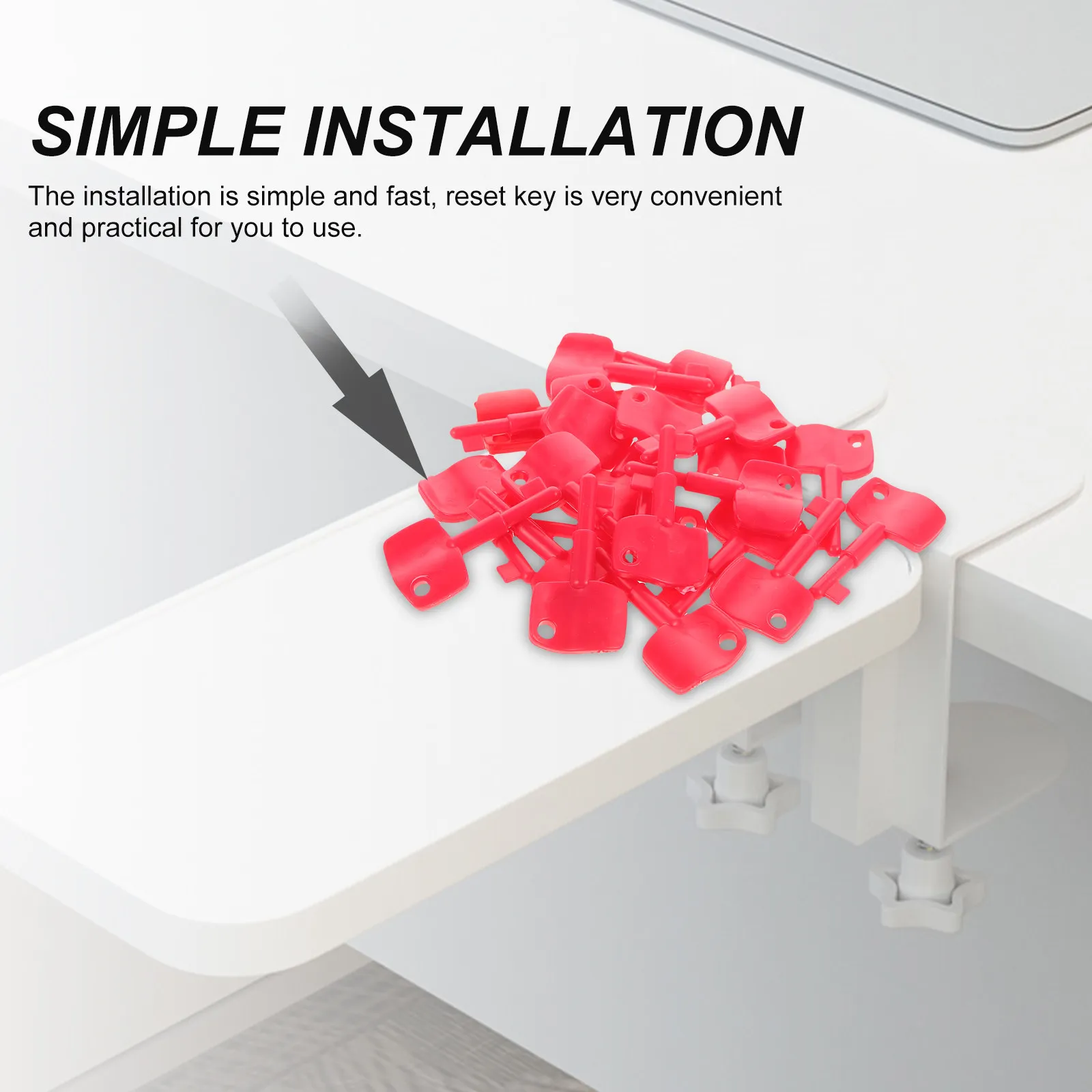 

20Pcs Emergency Button Reset Keys Reusable Plastic Reset Keys for Mobile Alarm Button Repair and Emergency Supplies