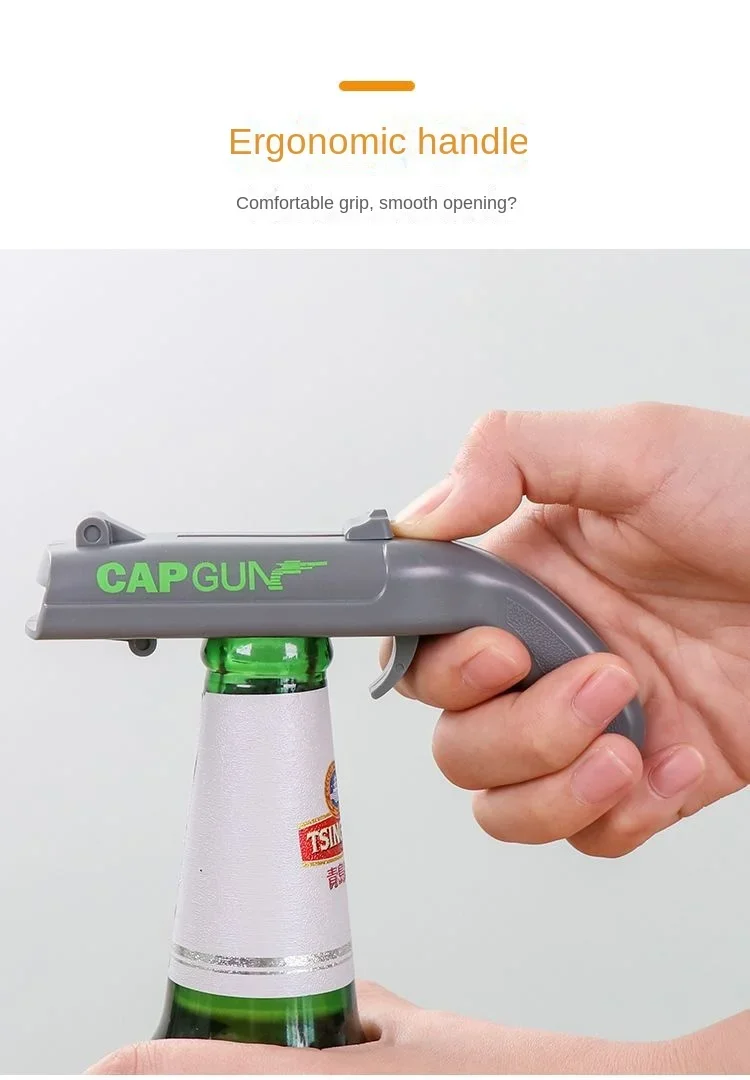 Tragbarer Kreativer Flaschenöffner in Pistolenform, Multifunktionales Gadget für Küche und Bar, Lustiges Geschenk – Detail 12