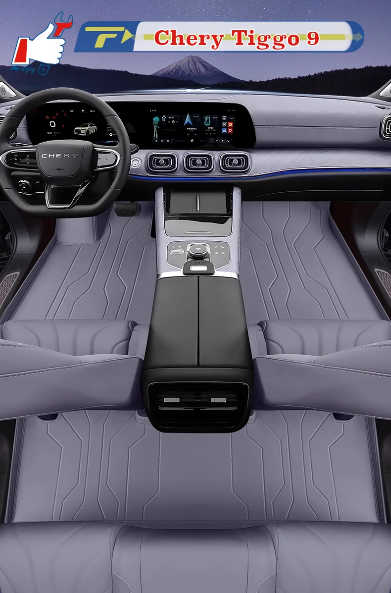 

Left-hand Drive Car Floor Mat For Chery Tiggo 9 2025 Full-Surround Foot Mat Mat Floor Liner Floor Carpet Water-proof Mat