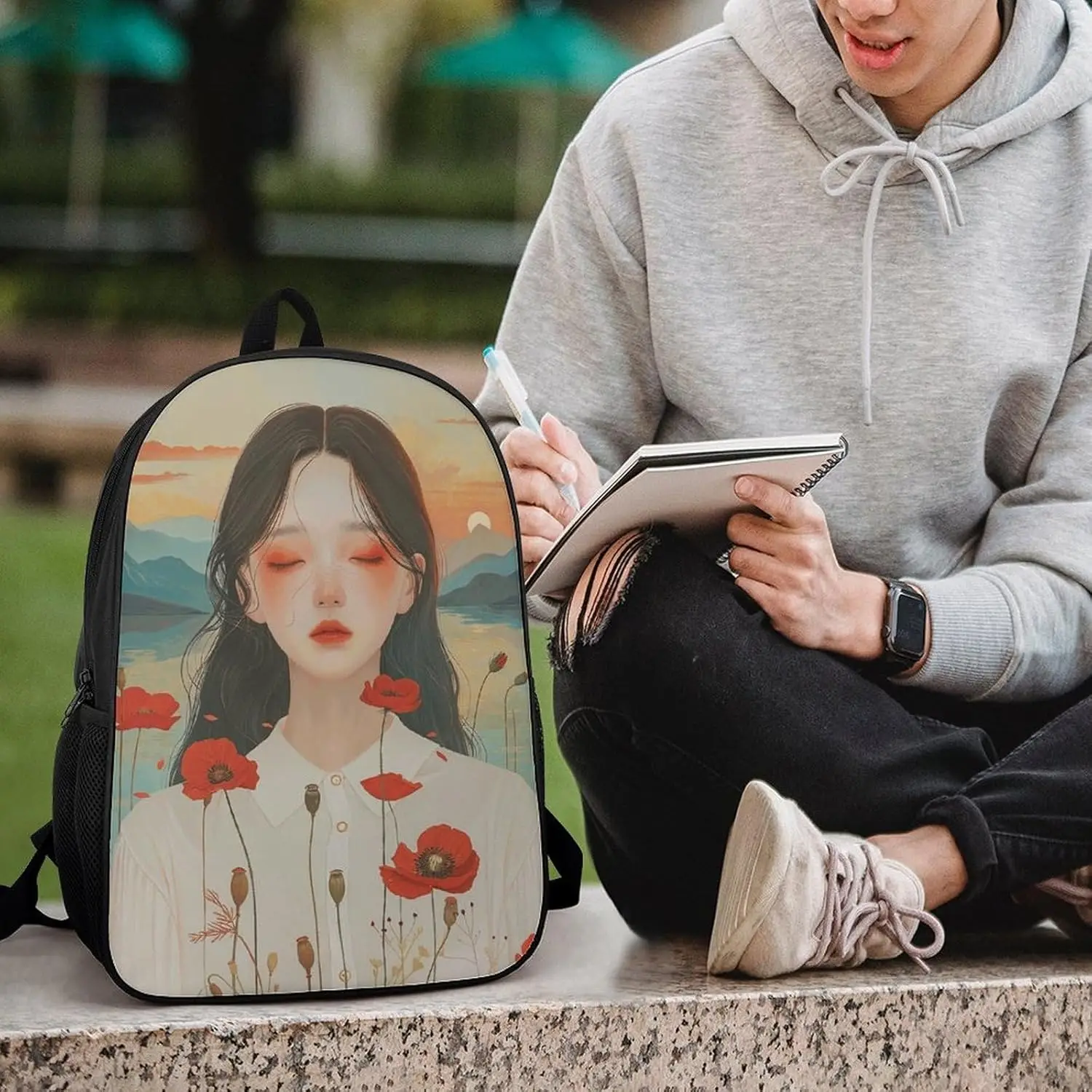 Long Hair Beauty Bookbag - Ultra Lightweight Portable Backpack Work Travel Backpack For Men Women Fits 16 Inch Notebook