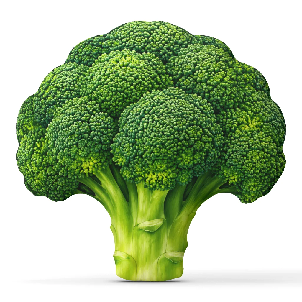 Broccoli Shaped Plush Pillow Green Vegetable Cushion Stuffed Throw Pillow Veggie Lover Food Decor Kitchen Sofa Gift Accent