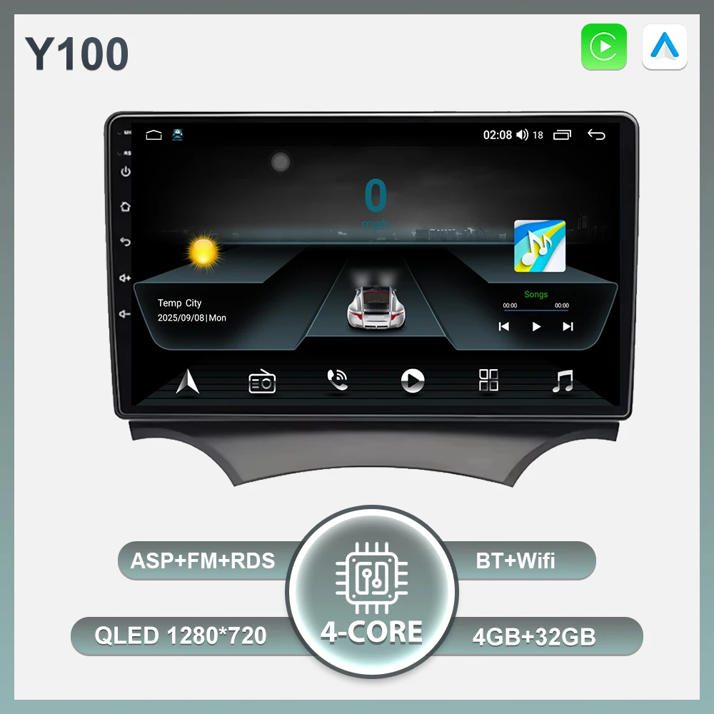Android 16 Auto autoradio voor Ford Ka 2008 2009 2010 2011 2012 2013 2014 Carplay multimediaspeler stereo GPS head unit DSP BT