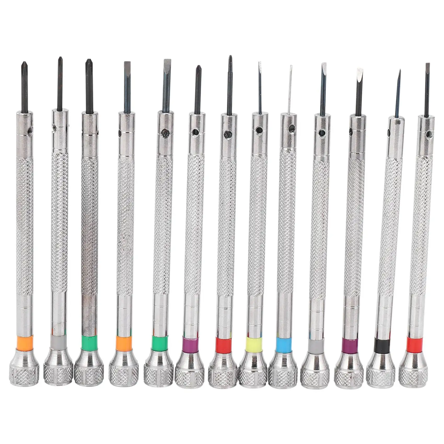[A92P!】 0.6Mm-2.0Mm 13Pcs New Watchmakers Screwdrivers Set Watch Glasses Flat Blade Assort Slotted Flat Screwdrivers Set, Jewell