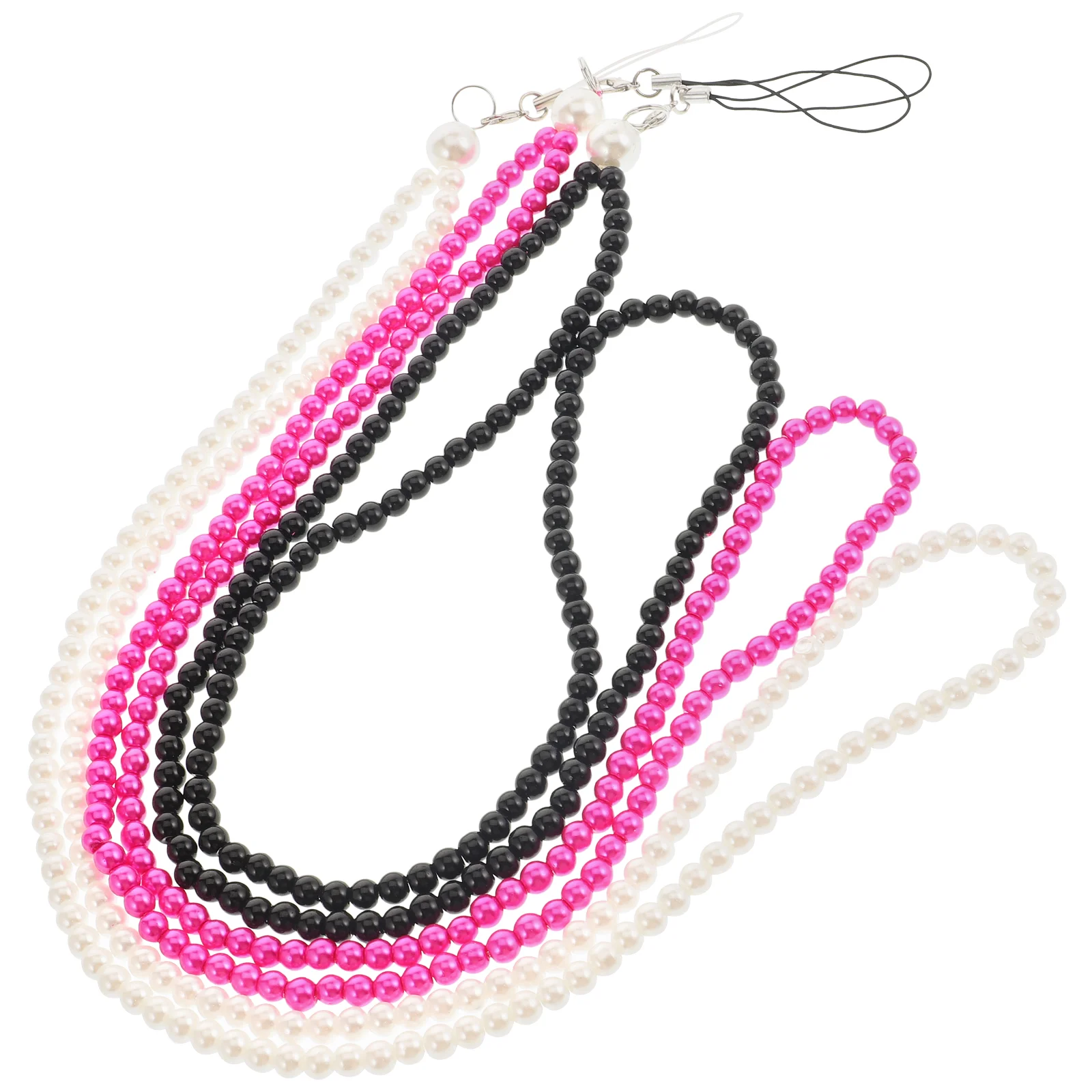 3PCS Artificial Pearl String Beads Rope Stylish Threading Pearls Chain Delicate Manual String Beads Rope Creative DIY Clothes Ac