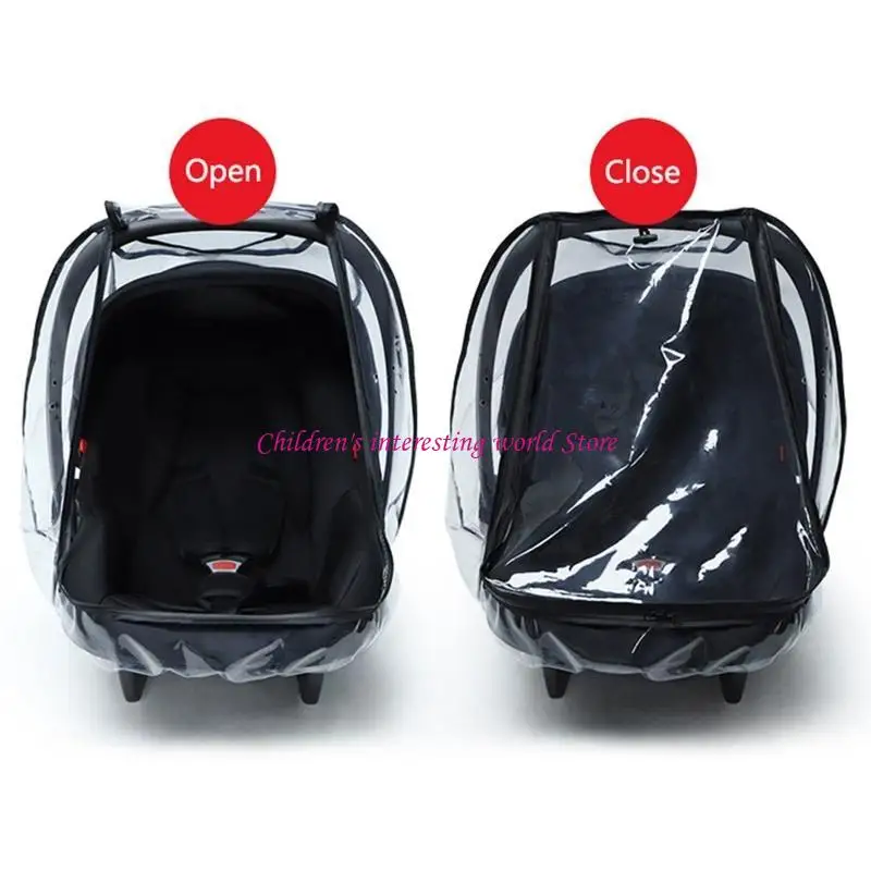 Baby Car for Seat Rain Cover EVA Stroller Weather Shield Clear Rainco 425F 2