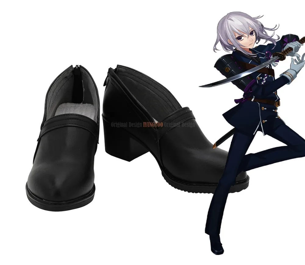 

Toushirou Honebami Shoes Cosplay Touken Ranbu Online Honebami Toushirou Cosplay Shoes Black Boots Custom Made