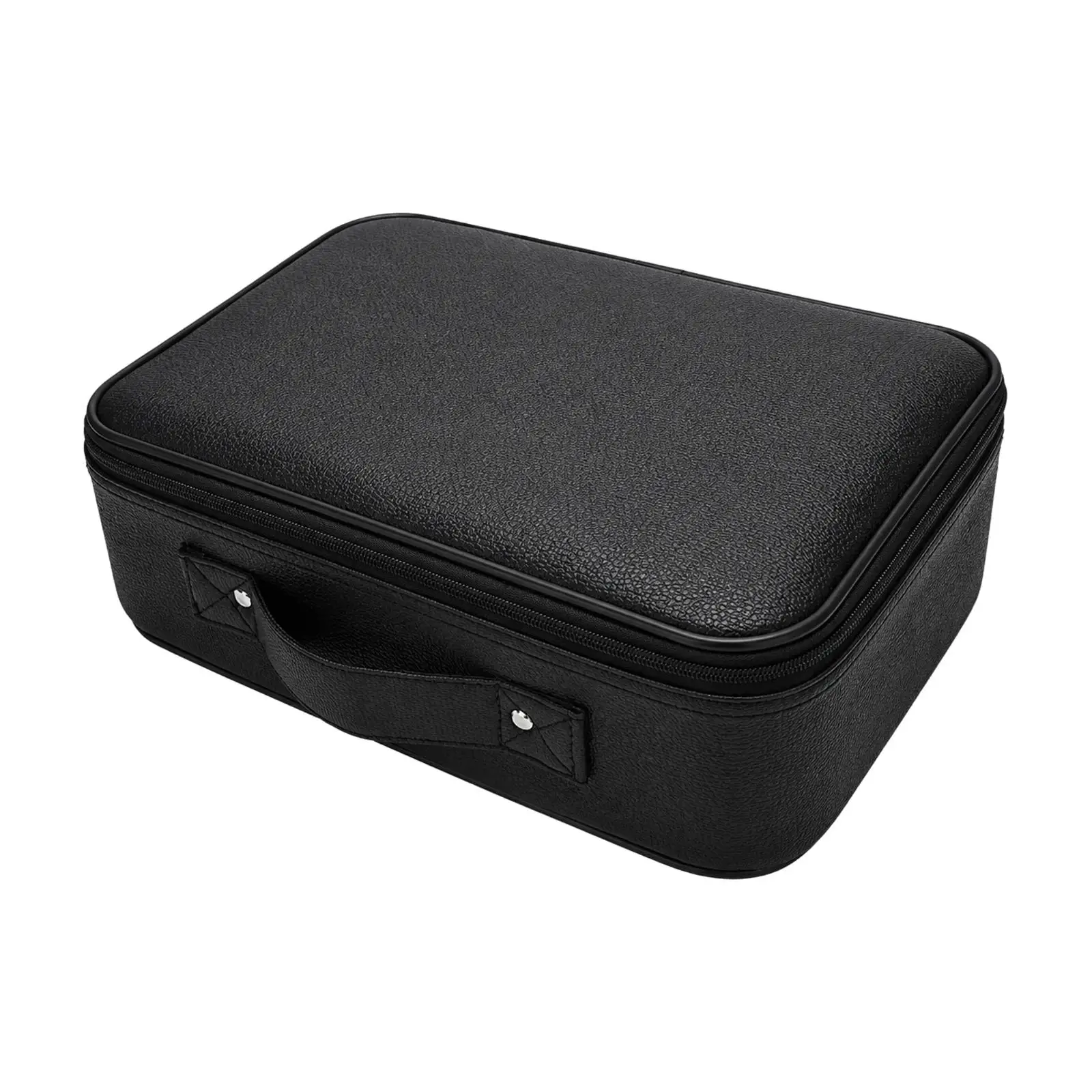 Hairdresser Storage Pouch Case for Salon Workstation PU Leather Tool Organizer with Handle Lightweight for Scissors Clippers