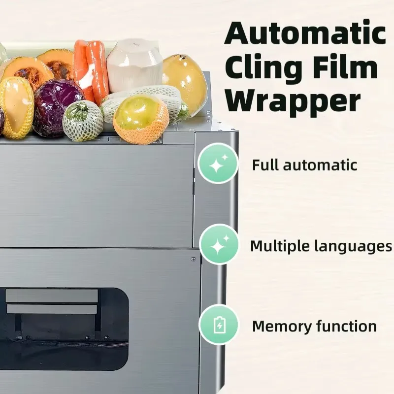 Heavy Duty PVC Cling Film Wrapping Machine with Multi-language Control