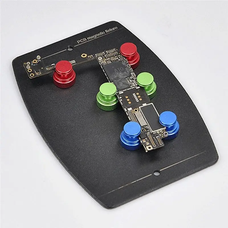 [B17B!】 PCB Board Holder Fixture Soldering Platform With 6Pcs Magnetic Pins Groove Fixed Clamp For Circuit Board Soldering