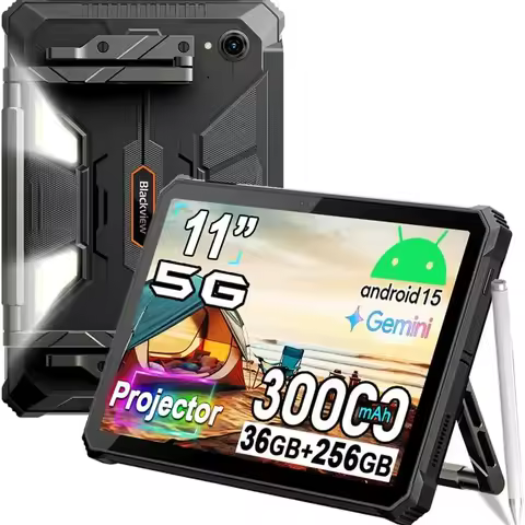 World Premiere Blackview Active 12 Pro Rugged Projector Tablet 11'' Pad Android 15 16GB 1TB 30000mAh Dimensity 7300 Tablet Phone