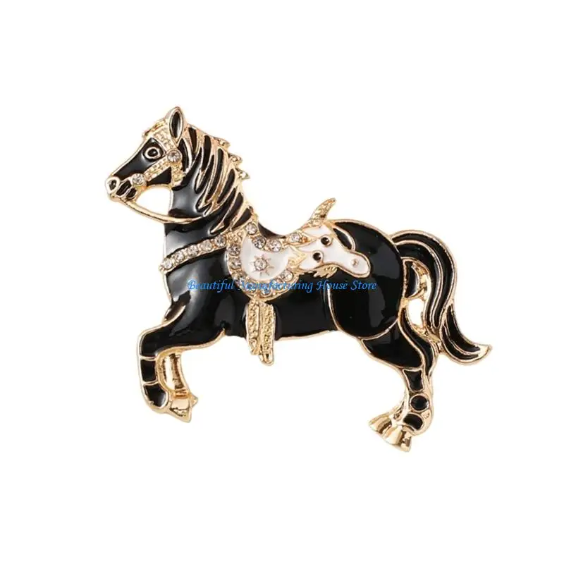 Spilla a cavallo in lega E56A Abbigliamento comodo Distintivo rivestimento facile da usare Abbellimento decorativo per varie