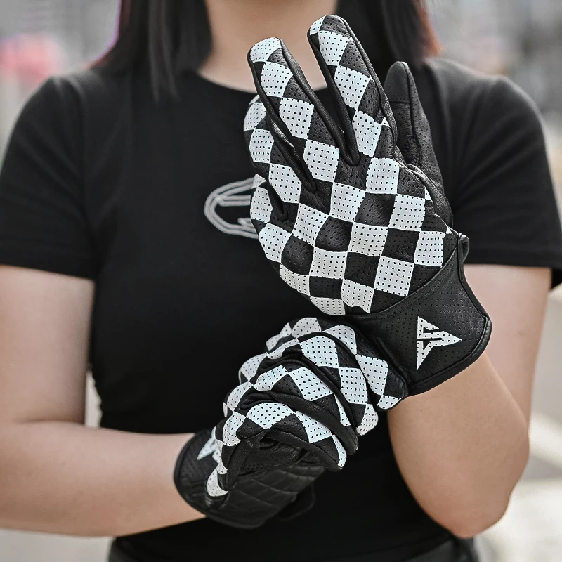 Motorcycle gloves summer checkerboard trend touch screen motorcycle tactical gloves waterproof fitness training motocross