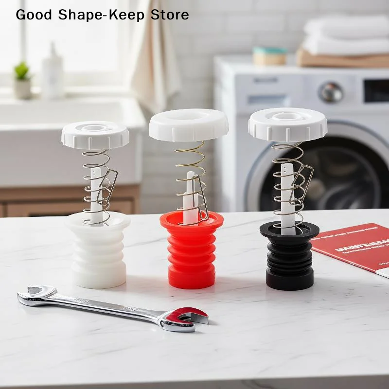 High Quality Washing Machine Drain Valve Rubber Packing Kit with Spring & Pull Rod for Home Laundry Washer Replacement Parts