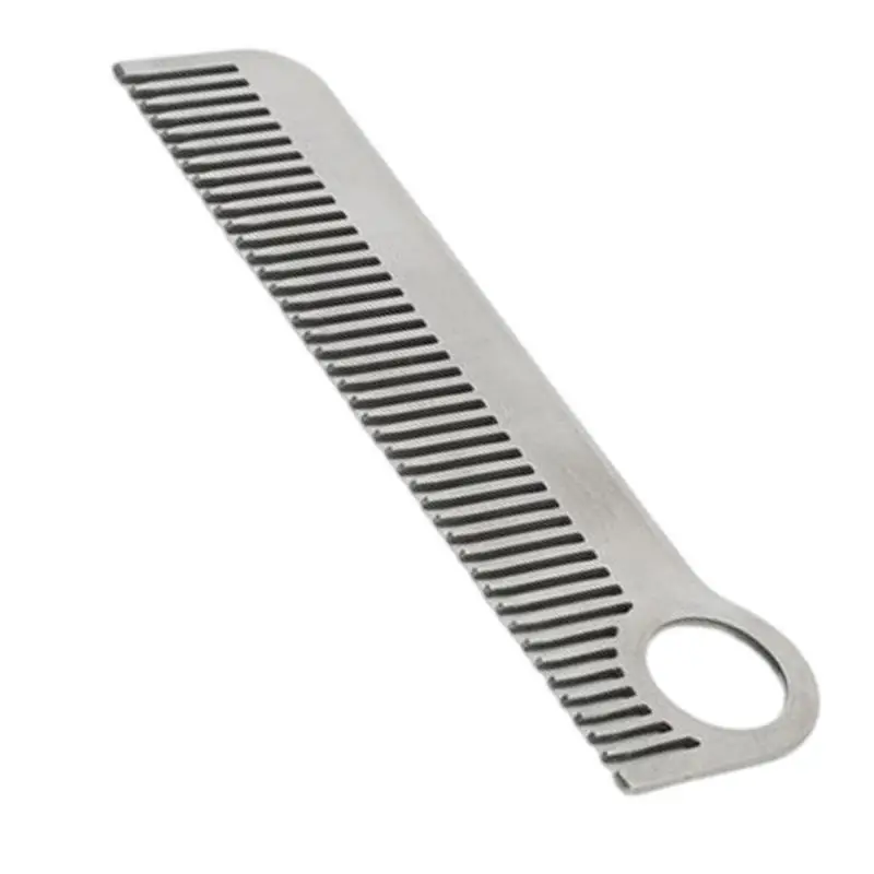 Hair Styling Cutting Hair Comb Stainless Steel Sturdy Beard Comb Sleek Pocket Comb Anti-Static Safe For Daily Grooming