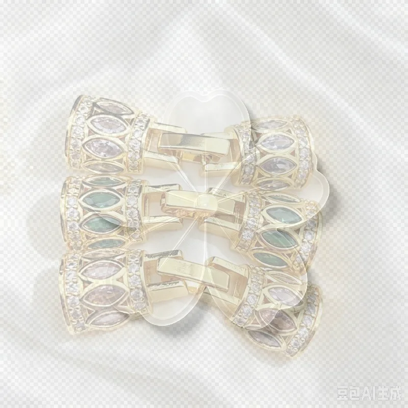 Copper Plated  Gold Retro Gorgeous Zirconium Multi-row Pearl Necklace Bracelet Connecting Buckle Diy Jewelry Making Material