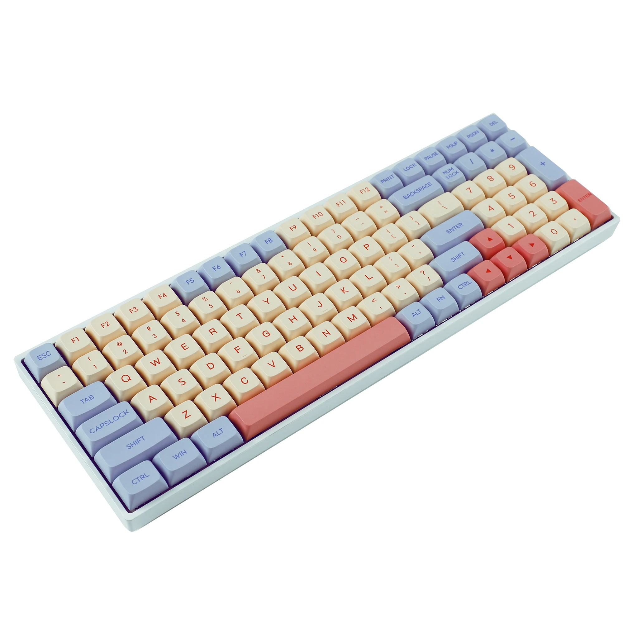 

132 Keys ZDA Profile marshmallow Style Keycaps PBT Dye Sublimation Keycaps For Mechanical Keyboard