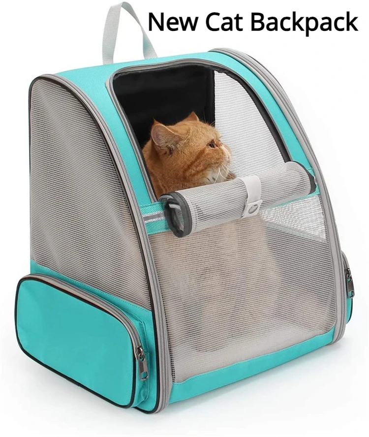 

2024 Cat Backpack Simple Breathable Double Shoulder Pet Backpack Foldable Cat Outgoing Bag Portable Small Medium Size Dog Bag