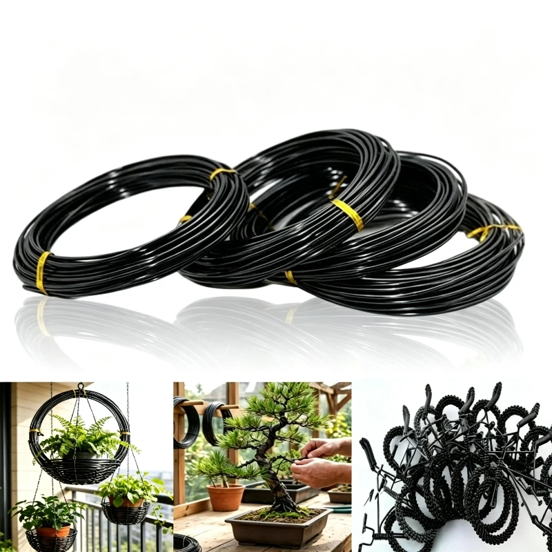 10M Anodized Round Aluminium Wire,Versatile Painted Aluminium Metal Wire for Bonsai Styling DIY Handmade Handicraft Accessories