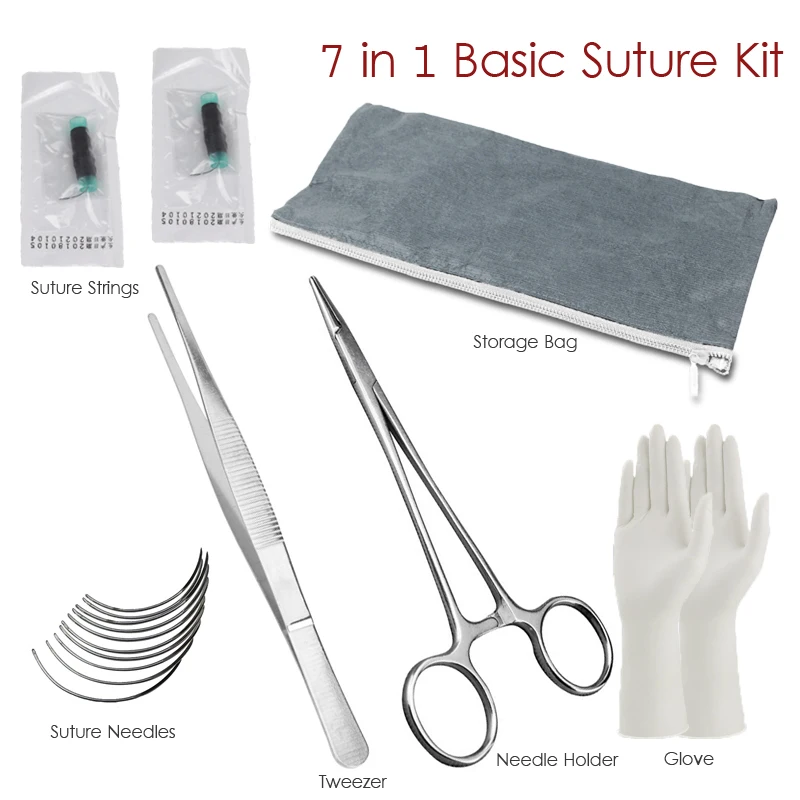 7PCS Set Medical Skin Suture Skill Practice Manipulation Practice Technique Surgical Training Modules Kit for Nurse Students