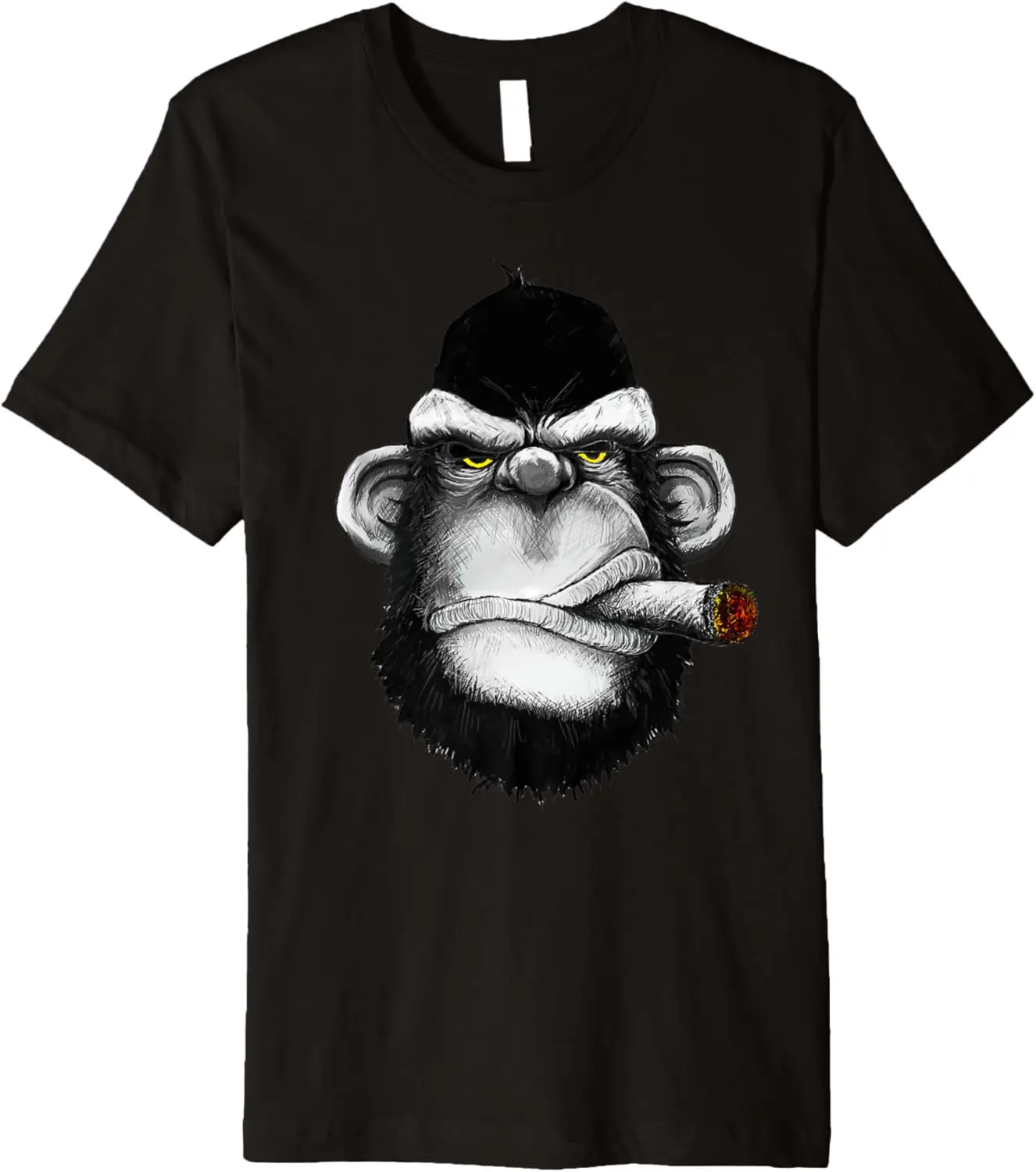 Monkey Smoking Cigar T-Shirt Premium T-Shirt