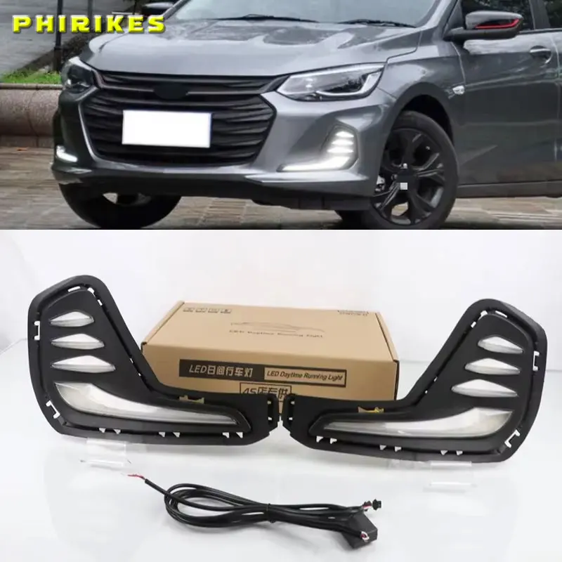 

1 Set For Chevrolet Cavalier 2020 Daytime Running Lights Turn Signal Fog Lamp Cover 12V ABS LED DRL Car Styling