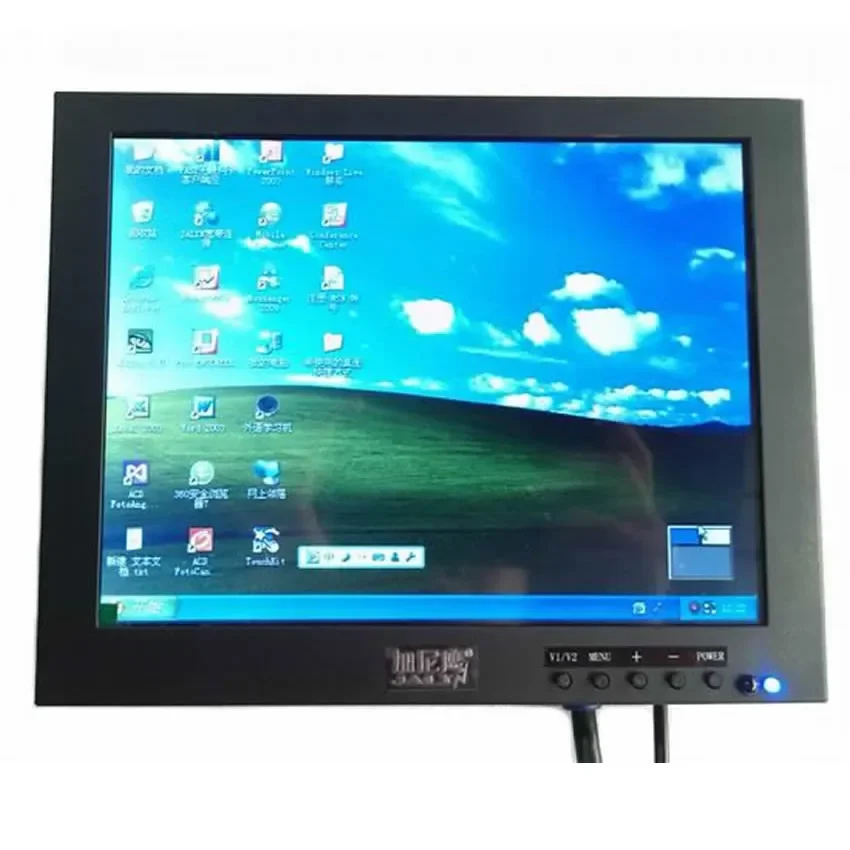 Tela Quadrada de Alta Definição Industrial, LCD IPS Metal VGA e BNC, Monitor De Parede, Highdefinition Highlight, 8"