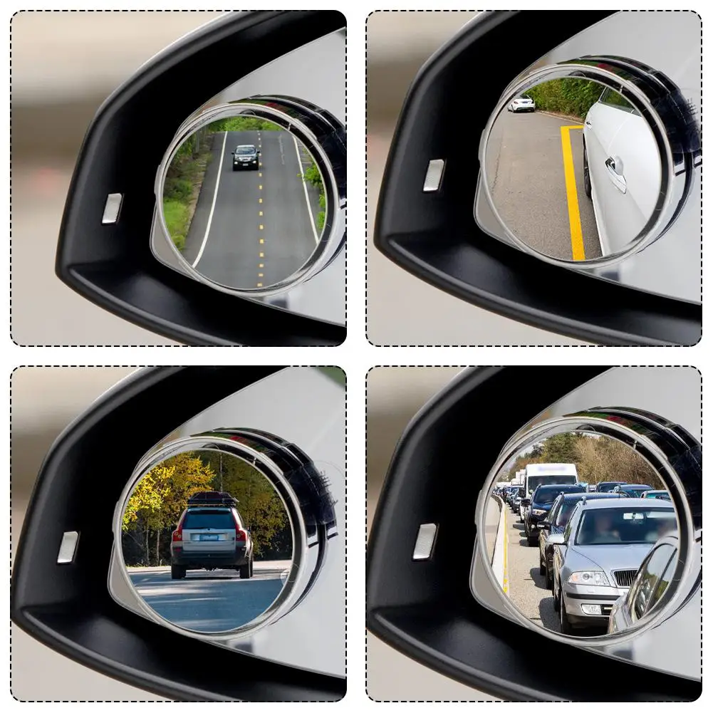 New Suction Cup Type Car Rearview Mirror Small Circular Mirror Rotation Blind Reverse Tool Assist Mirror Rear-view Spot 360 H9B9