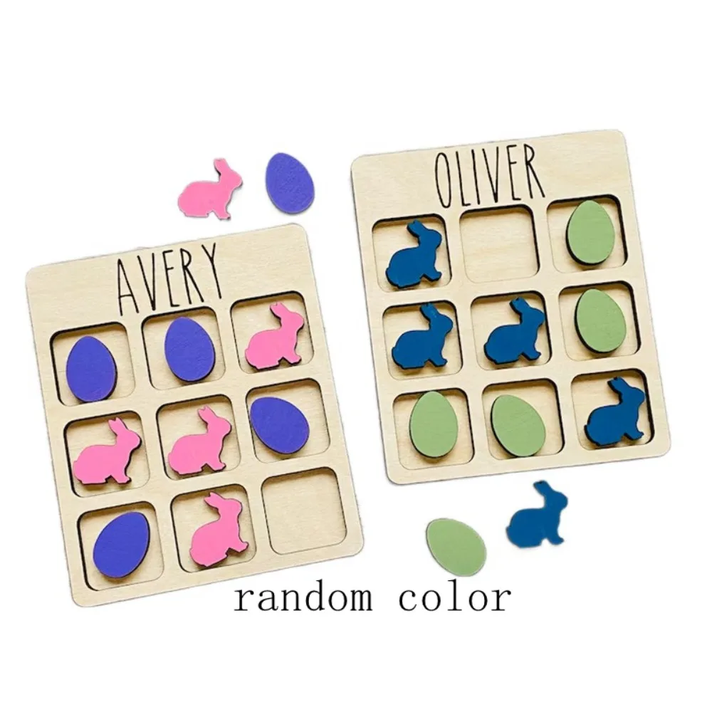 

2-х игроков, настольная игра Tic Tac Toe, развивающая настольная игра для родителей и детей, игрушки Монтессори Banny XO, шахматная доска, игрушки