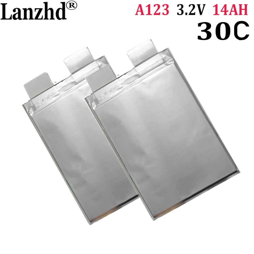 1-13PCS 3.2V lifepo4 A123 14AH prismatic pouch cell 20C discharge rate lithium ion battery A123 14000mAh lifepo4 battery cells