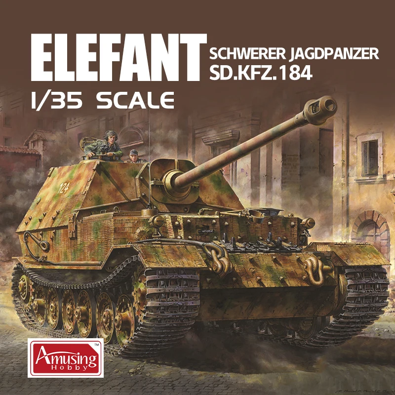 

Amusing Hobby 35A033 1/35 "Elefant" Schwerer Jagdpanzer Sd. Kfz.184 (full interior) Tank Scale Model Kit
