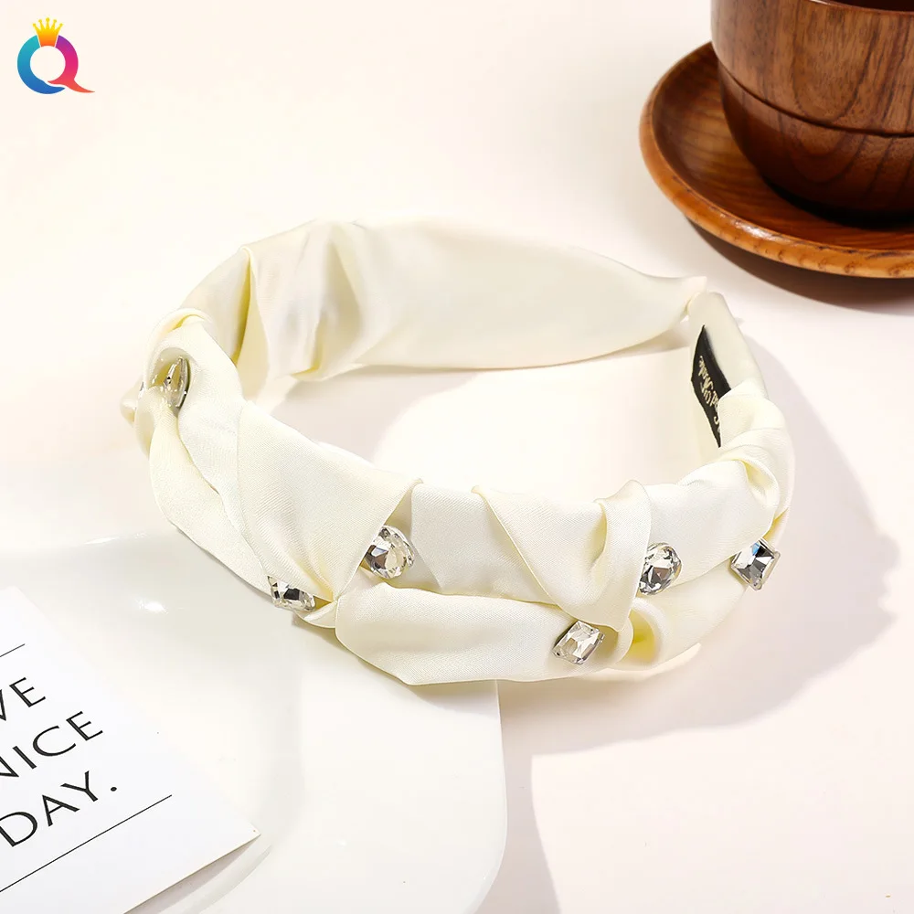 Резинки для волос с высоким черепом и стразами, повязки на голову с улучшенным ощущением стирки, резинки для волос для лица, высококачественные аксессуары для волос с темпераментом