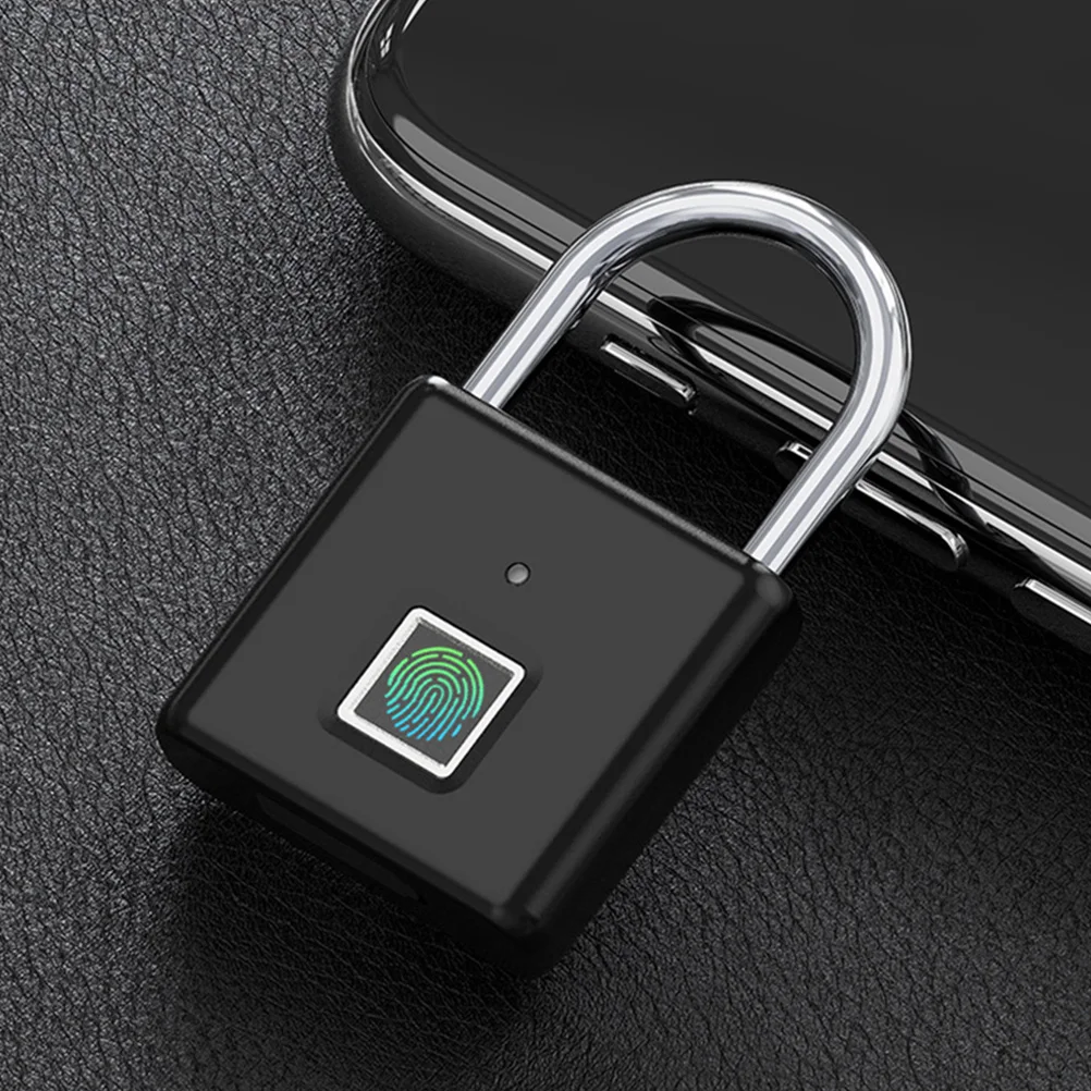 

Padlock Outdoor Aluminum Alloy Fingerprint Lock Multi-Use Portable Thumbprint Locker Gate Fence for Door