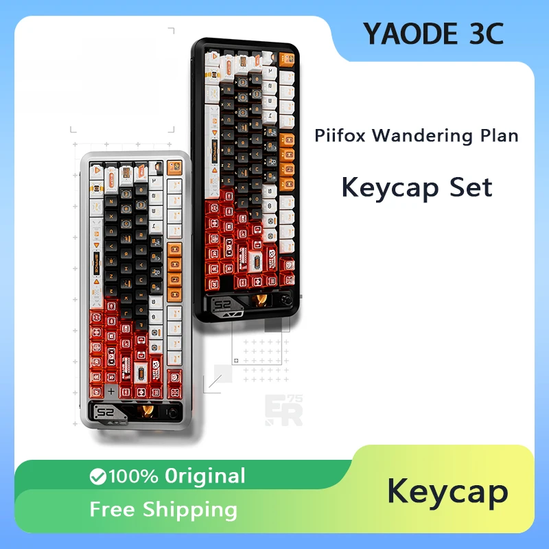 

Piifox Wandering Plan Keycap Customized Mechanical Keyboard Keycaps PBT Original Factory Five Sided Heat Sublimation 146 Key