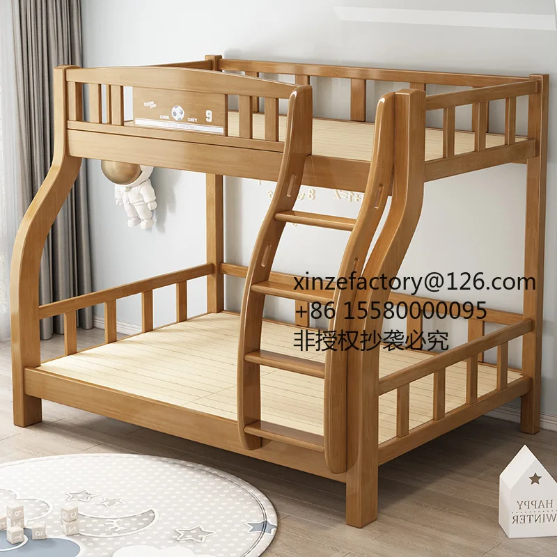 

Factory Direct 2026 Top Rated Full Solid Wood Children's Bed Double Bunk Bed Modern Simplicity