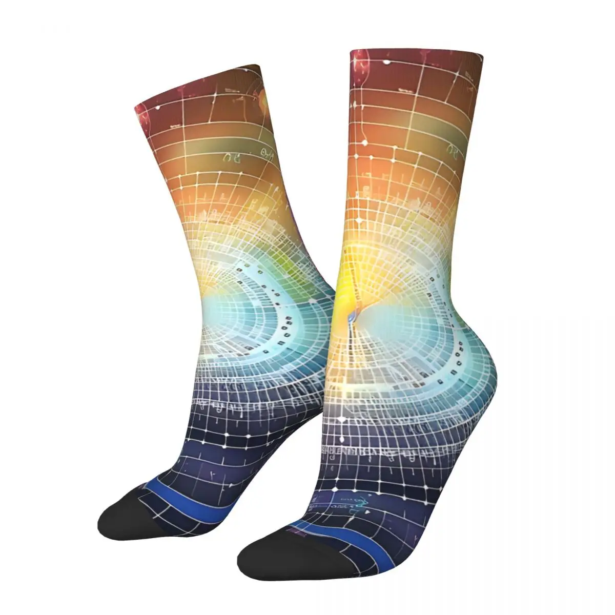 Stars Chart Socks Travel 3D Print Boy Mid-calf Sock