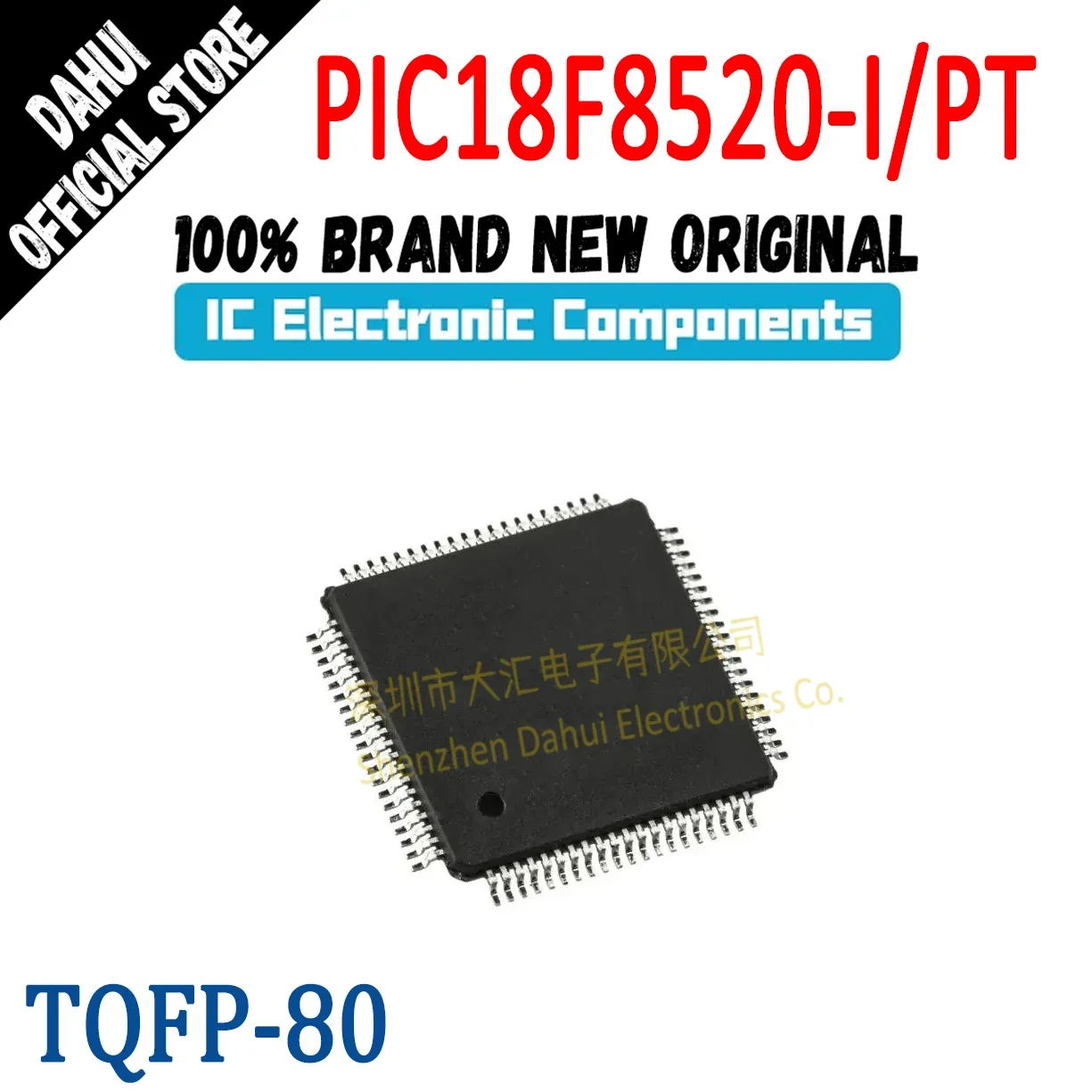 

PIC18F8520-I/PT PIC18F8520 TQFP-80 Microcontroller MCU Chip IC New Original