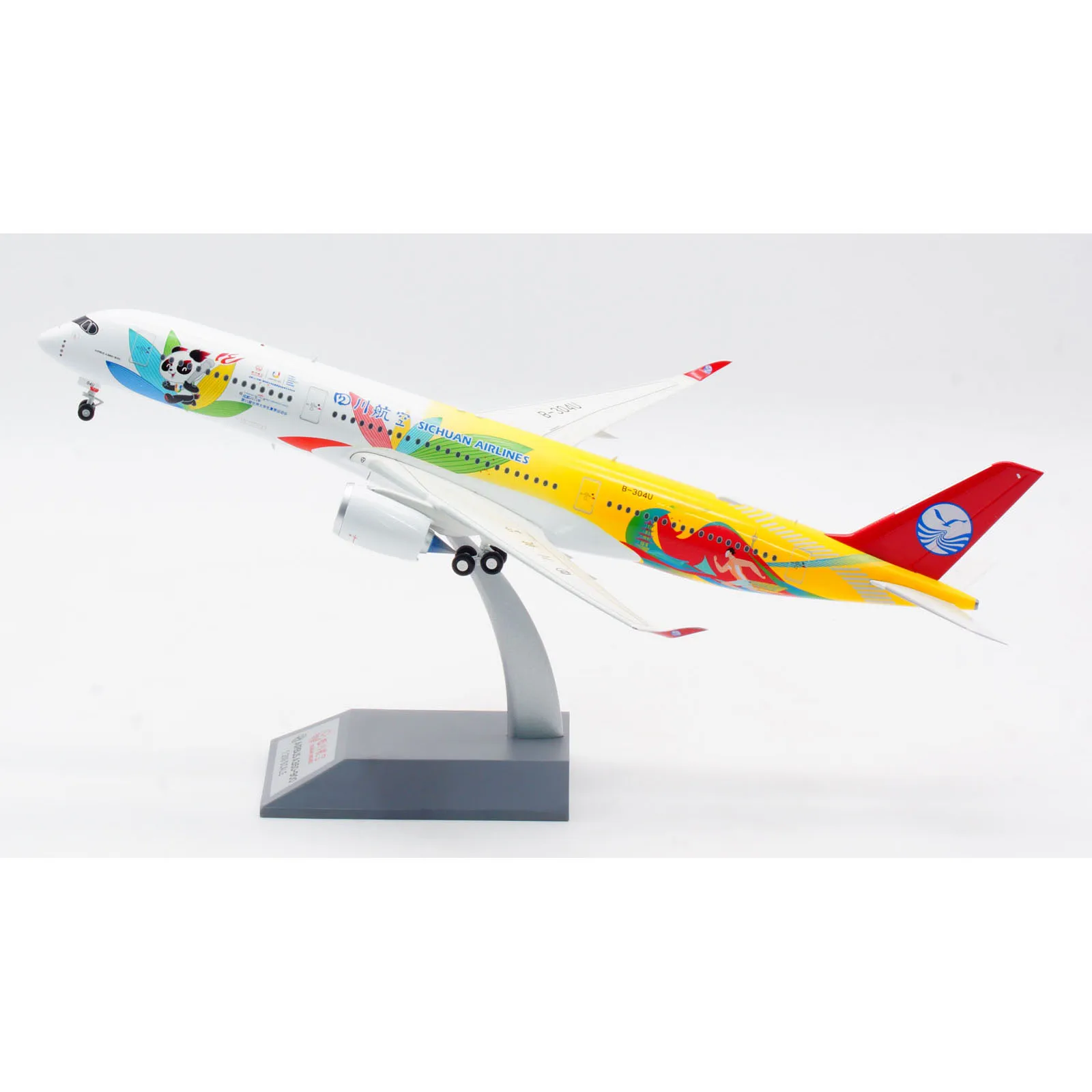 AV2068 Alloy Collectible Plane Gift Aviation 1:200 SICHUAN Airlines Airbus A350-900 Diecast Aircraft Jet Model B-304U With Stand