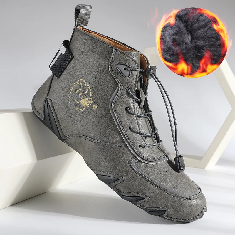 أحذية شتوية للرجال أحذية رياضية دافئة مقاومة للماء وغير قابلة للانزلاق - شباشب شتوية أحذية تنس للرجال #1